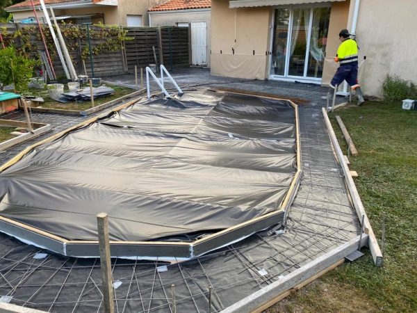 béton imprimé Plage de piscine Pau